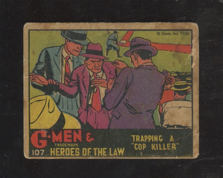 R60 Gum Inc G-Men and the Heroes of the Law Lot of (2) Lower Left Hand Skips Cards