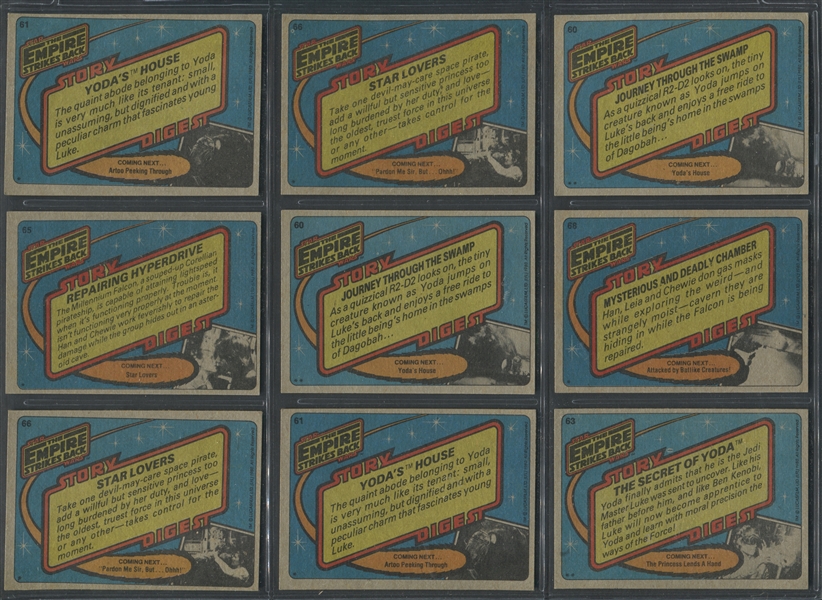 1980 Topps Empire Strikes Back High Grade Lot of Over (400) Cards