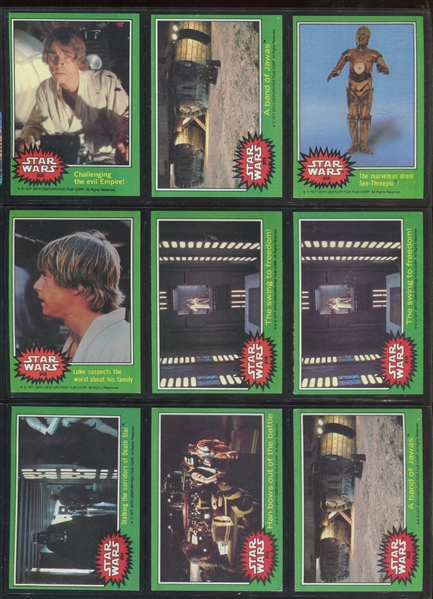 1977 Topps Star Wars Lot of (156) High Grade Cards 