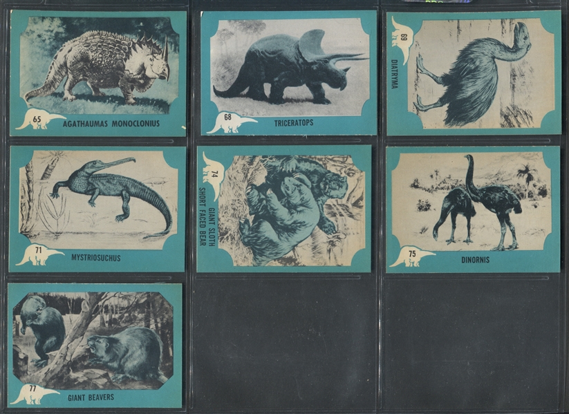 1961 Nu-Cards Dinosaurs Lot of (16) High Grade Cards