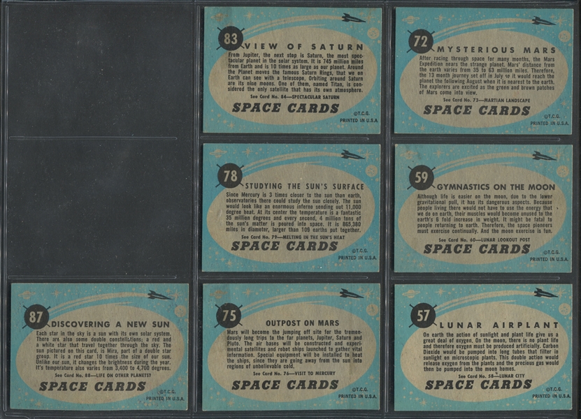 1957 Topps Space Lot of (16) Higher Grade Cards