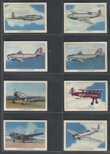 T87 Wings Cigarettes Lot of (50) Cards from A and No Letter Series