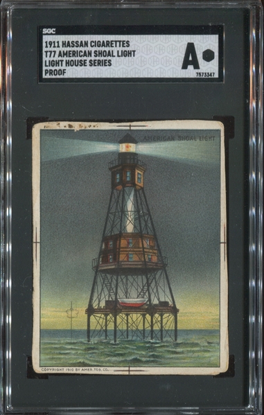 T77 Hassan Lighthouses American Shoal Light PROOF SGCA Auth