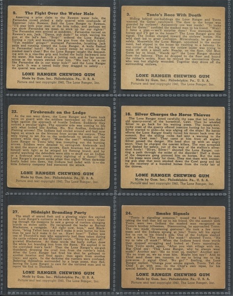 R83 Gum Inc Lone Ranger Lot of (10) Cards