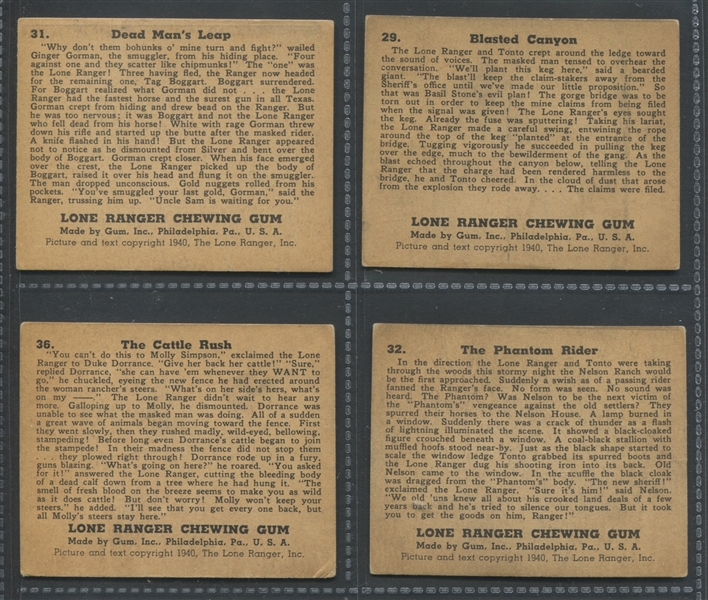 R83 Gum Inc Lone Ranger Lot of (10) Cards