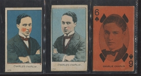 W-Series Lot of (3) Different Charlie Chaplin Cards