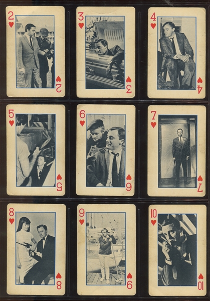 1965 Ed-U-Card Man From U*N*C*L*E* Playing Card Set of (53)