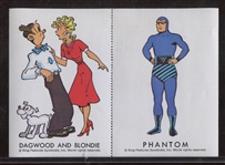 1940s/1950s Lot of (8) Comic Book Insert Cards w/Blondie and the Phanom