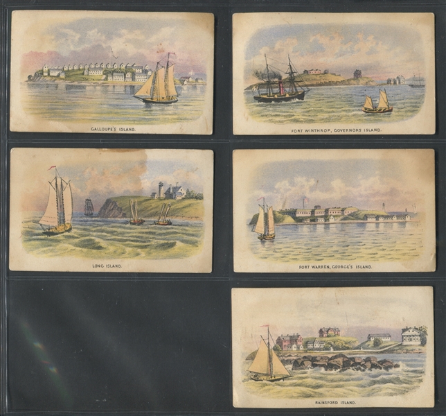 W-UNC Prang Cards - Boston Scenes and Butterflies Lot of (28) Cards