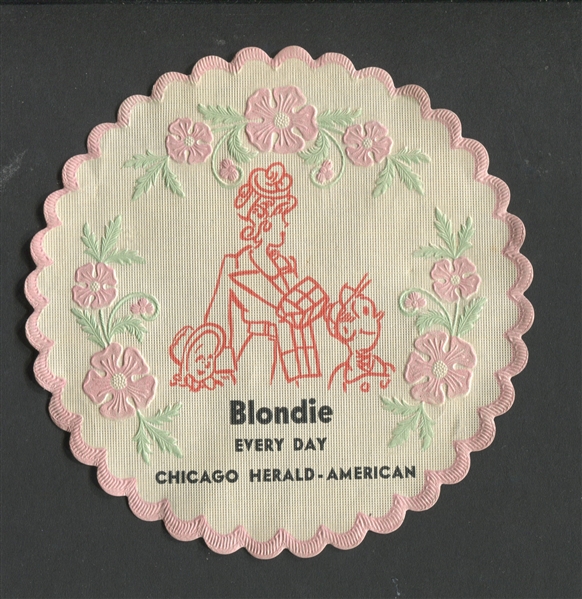 Lot of (4) Chicago-Herald American Coaster Doilies w/Lone Ranger and Popeye