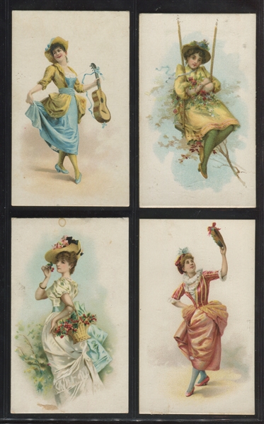 N110 French Novelties Lot of (14) Mixed Back Cards