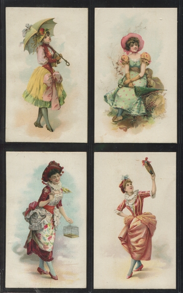 N110 French Novelties Lot of (14) Mixed Back Cards