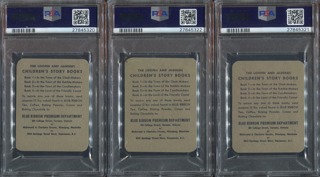 FC21-2 Blue Ribbon Loopin and Jaggers Lot of (3) PSA4-Graded Cards