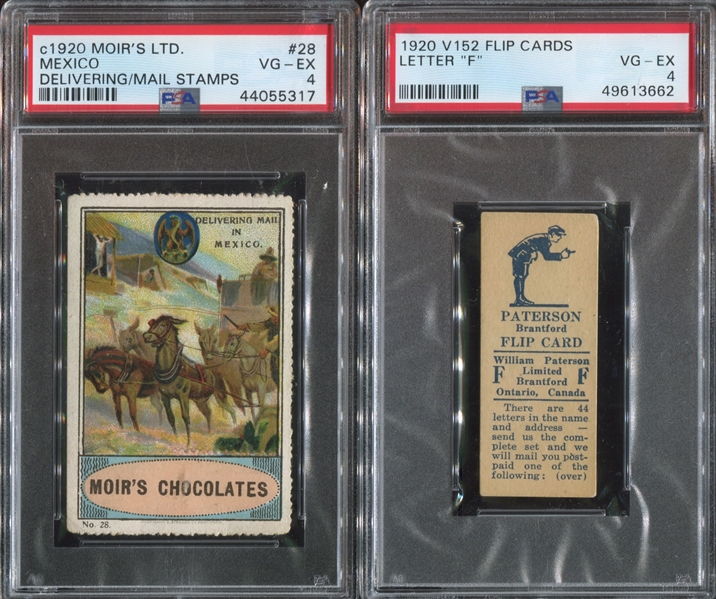 Lot of (2) Very Tough Canadian PSA4-Graded Type Cards