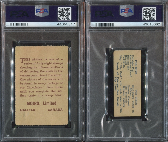 Lot of (2) Very Tough Canadian PSA4-Graded Type Cards