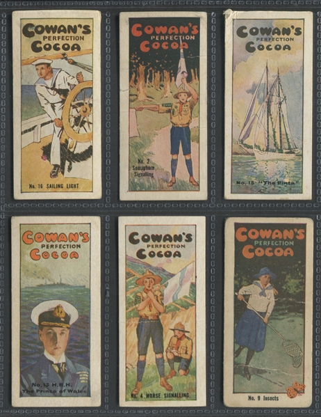 V21 Cowan's Colour Cards Lot of (6) Cards