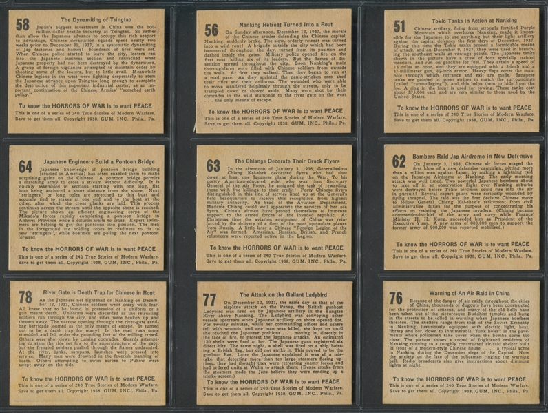 R69 Gum Inc Horrors of War Lot of (34) Clean Cards