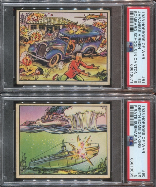 R69 Gum Inc Horrors of War Lot of (4) PSA5 EX or Better Cards