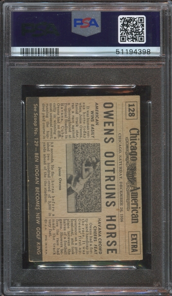 1954 Topps Scoop Complete Set of (156) With PSA4 VG-EX Jesse Owens