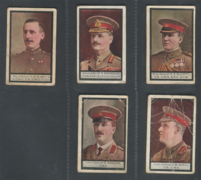 1919 Sniders & Abraham – Australian Officers & VC's “D” Lot of (5) Cards