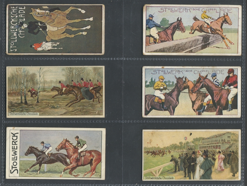 Stollwerk Trade Card Lot of (6) Horse-Themed Cards
