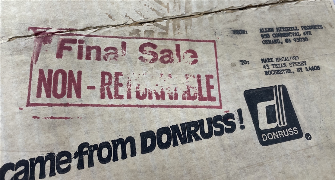 1978 Donruss Elvis Unopened Full Case of (16) Boxes