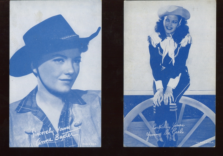 1940's Blue-Tint Cowboy's and Cowgirl's Lot of (18) Exhibits