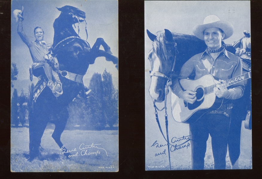 1940's Blue-Tint Cowboy's and Cowgirl's Lot of (18) Exhibits