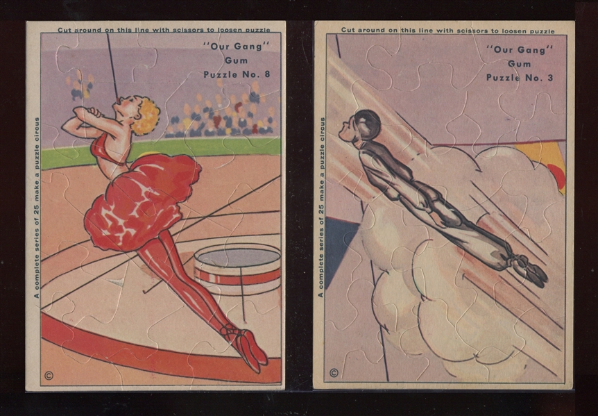 R194 Goudey Our Gang Circus Puzzle Lot of (6)