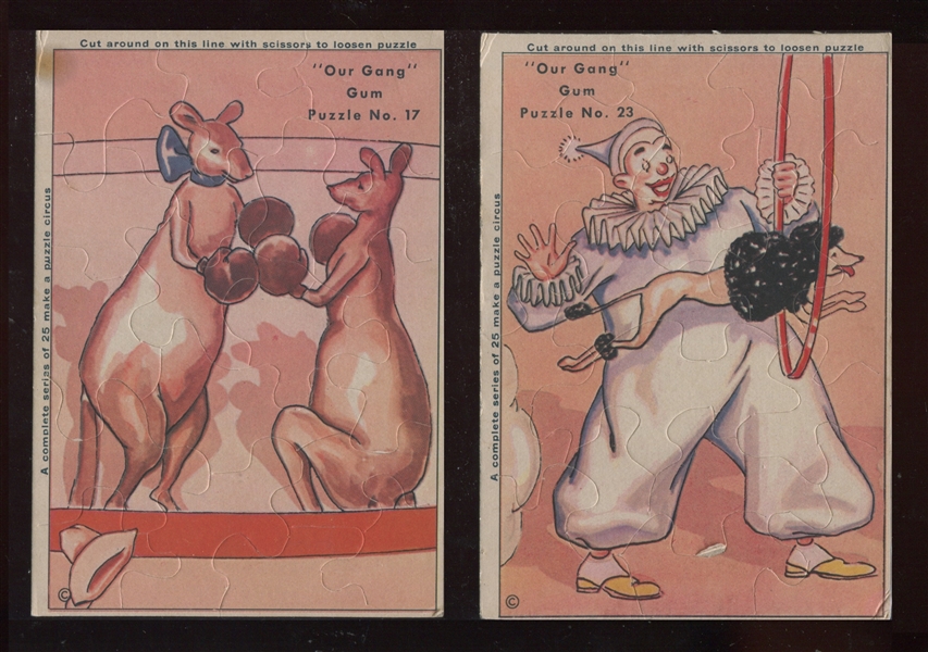 R194 Goudey Our Gang Circus Puzzle Lot of (6)