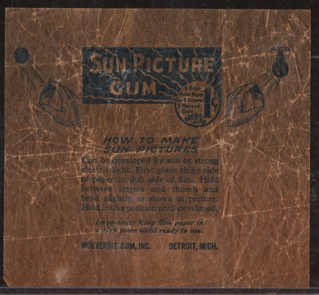 R-UNC Wolverine Gum Sun Picture Gum Tough Cellophane Wrapper