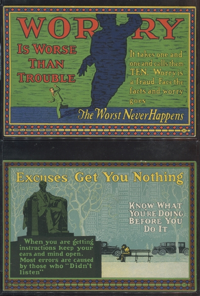 Fantastic 1930's/1940's C J Howard Business Slogan Trade Card Lot of (10)