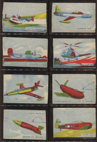 W673 A.J. Wildman Navy Ships & Airplanes Near Set (32/36) Cards