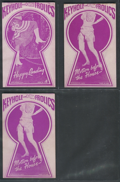 1930's Mutoscope Keyhole Frolics Lot of (19) Cards