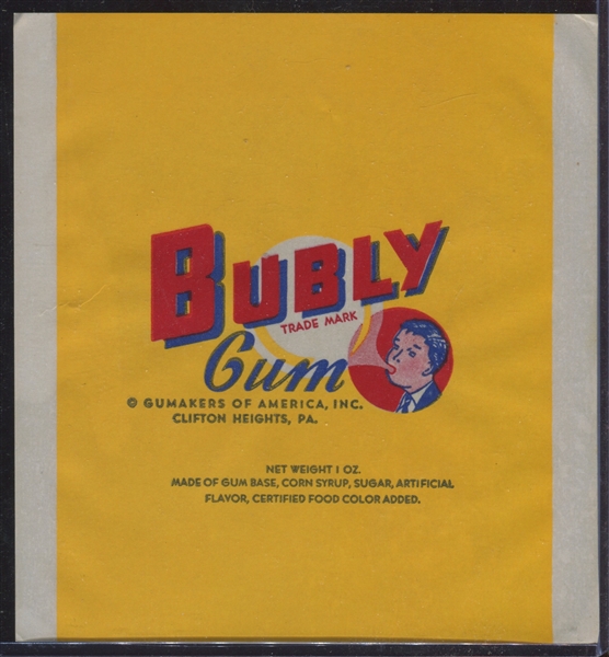 R-UNC Gumakers of America Bubly Gum Wrapper