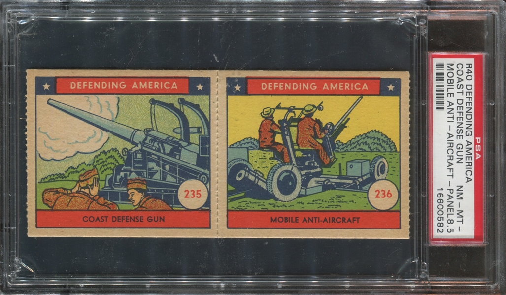 R40 W.S. Corp Defending America Pair #235/236 PSA8.5 NM-MT+