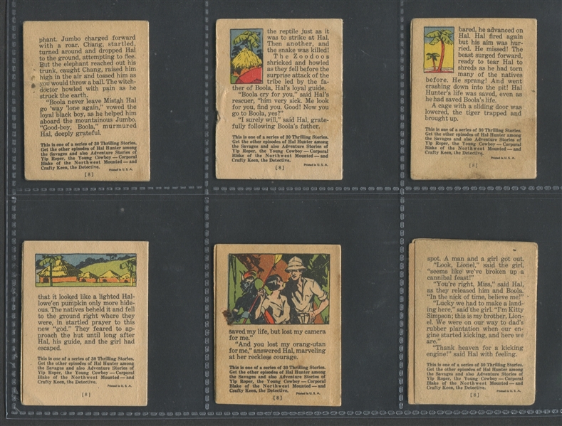 R25 Goudey Thrilling Stories Hal Hunter Complete Set of (7) Booklets