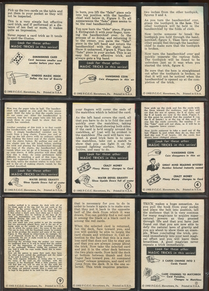 1962 Philadelphia Blackstone's Magic Tricks Complete Set of (24) Cards