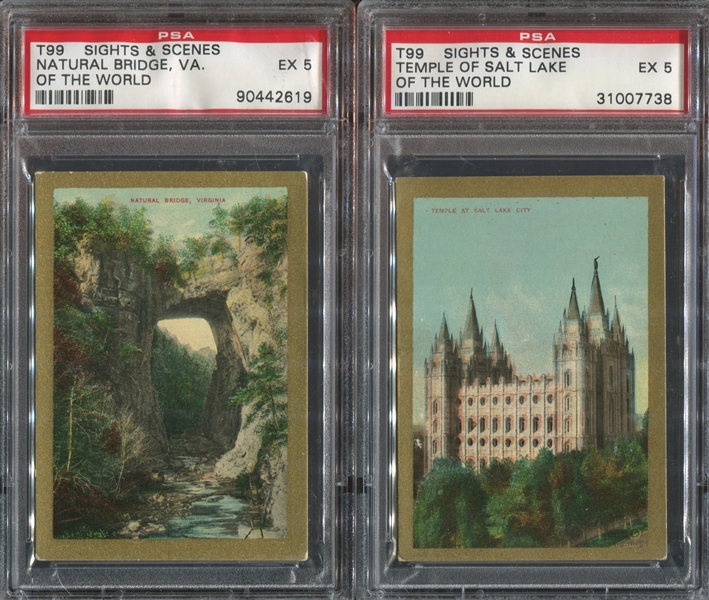 T99 Pan Handle Scrap Sights & Scenes Lot of (4) PSA5 EX Graded Cards