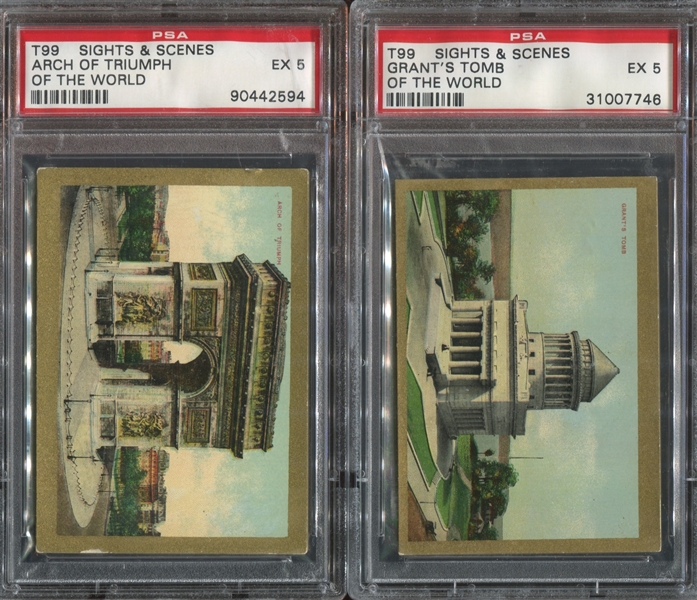 T99 Pan Handle Scrap Sights & Scenes Lot of (4) PSA5 EX Graded Cards