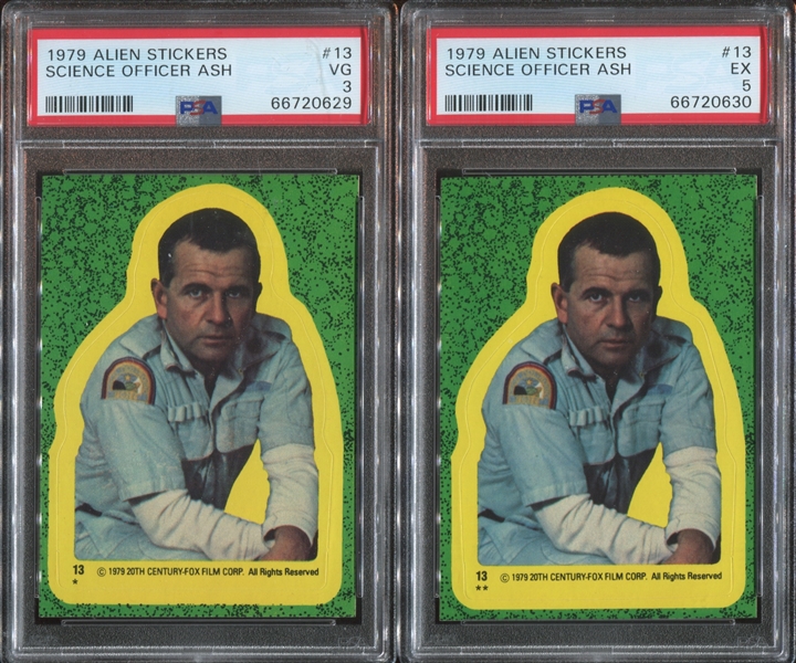 1979 Topps Alien Stickers Lot of (3) with PSA7 NM #22 Sticker