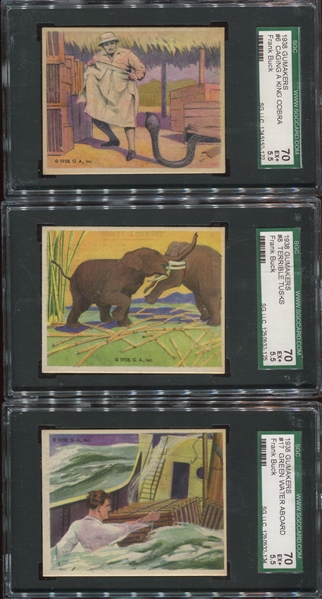 R55 Gumakers of America Frank Buck Lot of (5) SGC70 EX+ Graded Cards