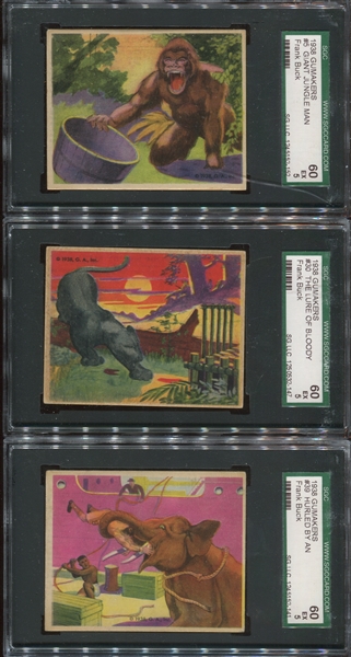 R55 Gumakers of America Frank Buck Lot of (5) SGC60 EX Graded Cards