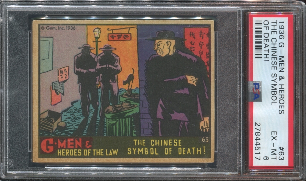 R60 Gum Inc G-Men and Heroes of the Law Lot of (3) PSA6 EX-MT Cards