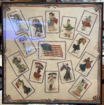 S110 American Tobacco Company Premium Pillow Top Silk - Girls With Flags