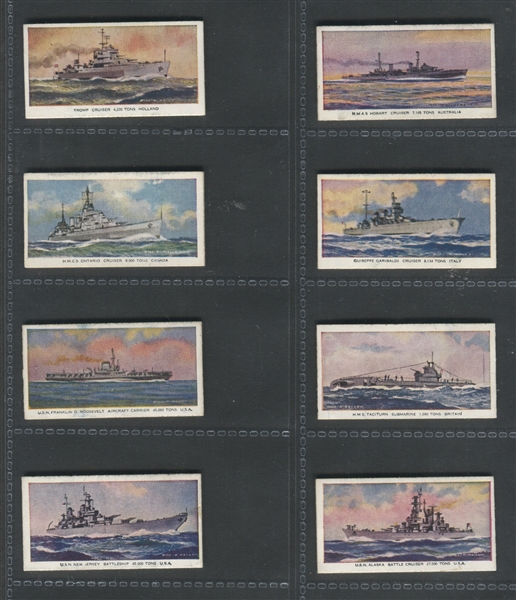 1950's British Automated Weight Machine Cards Lot of (11) With Warships, Airplanes and Golfer