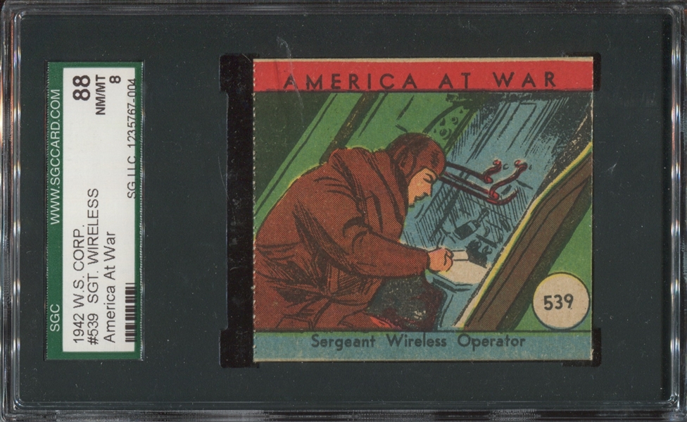 R12 W.S.N.Y. America At War #539 Sgt. Wireless Operator SGC88 NM-MT