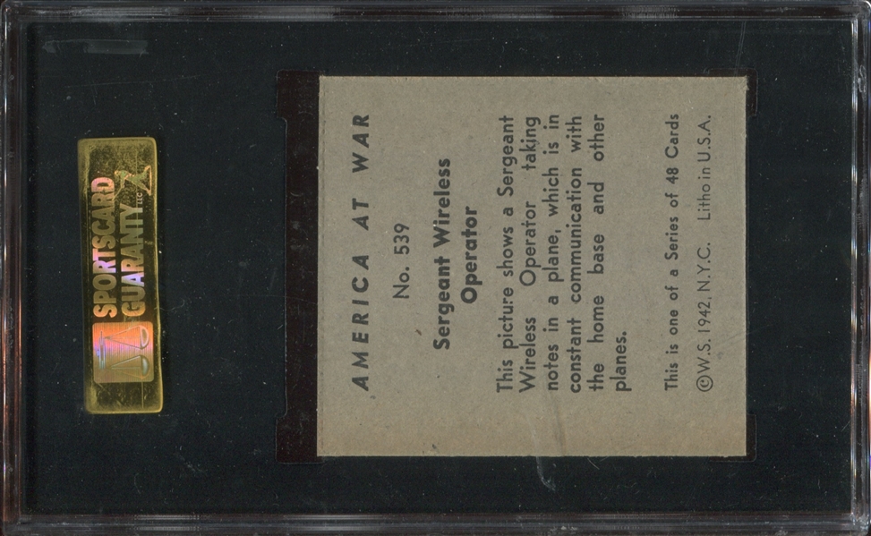 R12 W.S.N.Y. America At War #539 Sgt. Wireless Operator SGC88 NM-MT