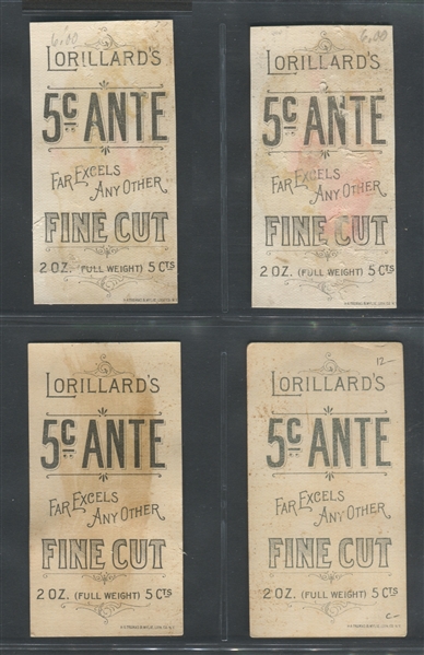 N259 Lorillard Types of the Stage Lot of (4) Different