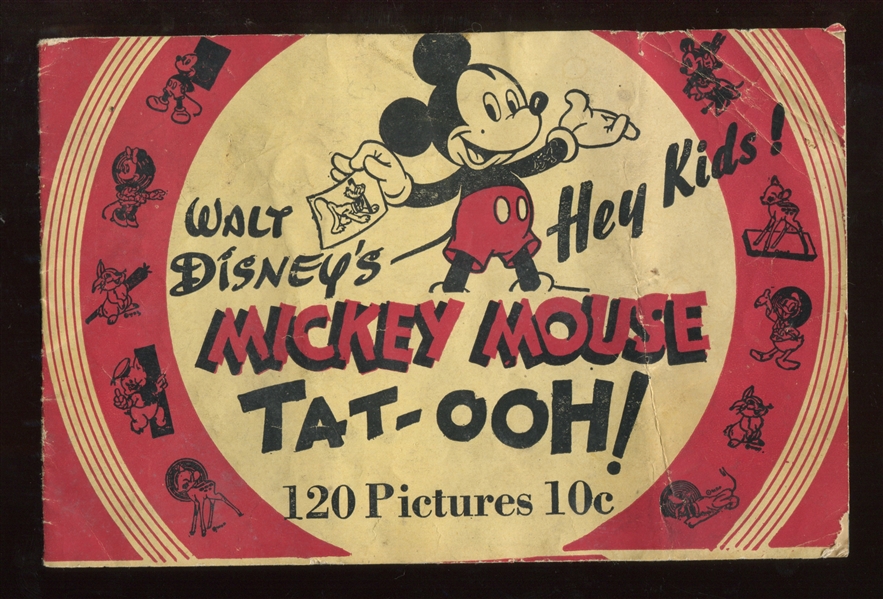 1930s Mickey Mouse Tat-Ooh! Transfers Booklet